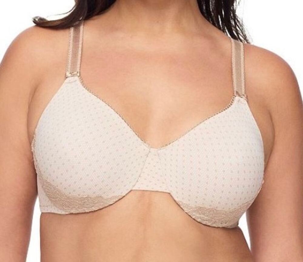 NWT Olga by Warners Sheer Leaves Minimizer Underwire Bra Size 38D French Toast